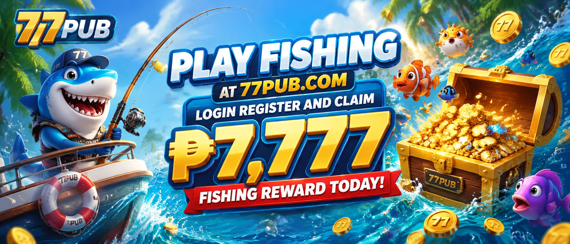 Fishing Games lobby preview for 77pub Philippines