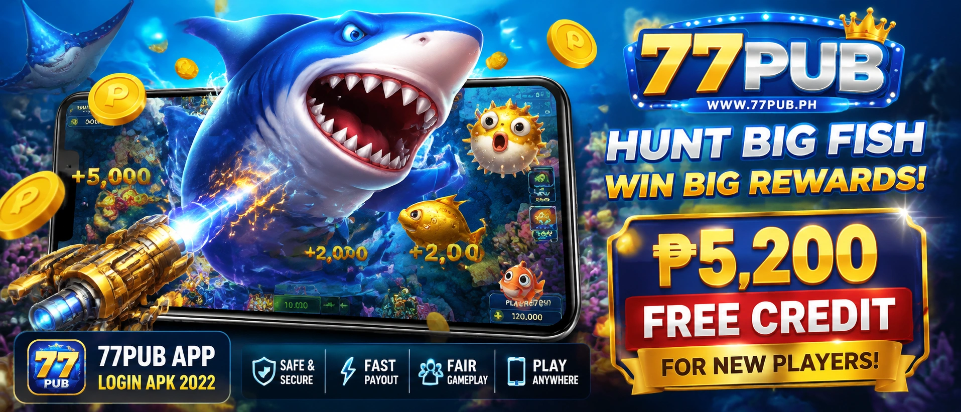 Fishing game mobile-style room preview
